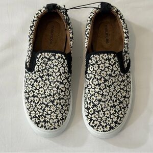 Maurices Floral Slip-On Loafers - Black and White